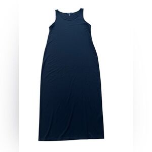 Eileen Fisher Petite Black Stretch Midi Dress